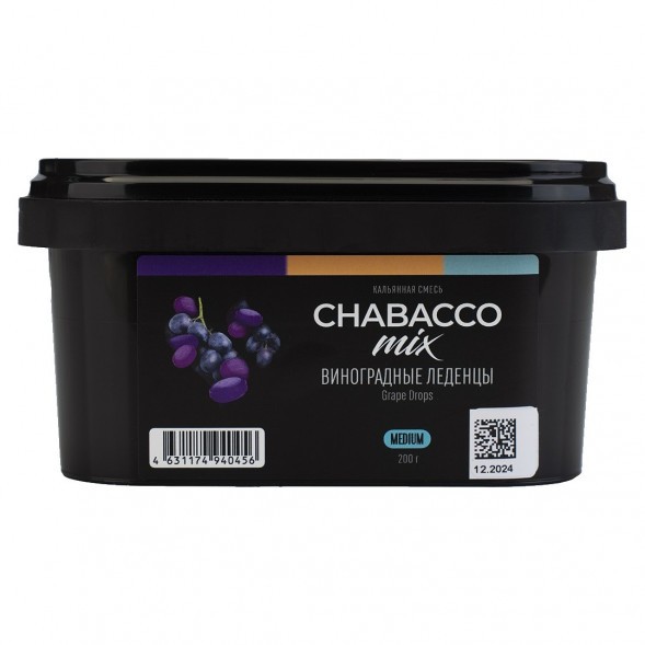 Смесь Chabacco MIX MEDIUM - Grape Drops (Виноградные Леденцы, 200 грамм) купить в Воронеже