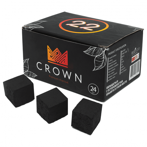 Уголь Crown (22 мм, 24 кубика) купить в Воронеже
