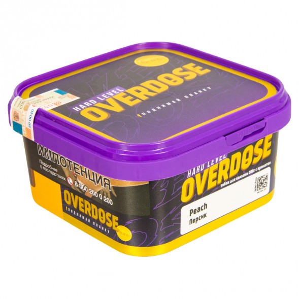 Табак Overdose - Peach (Персик, 200 грамм) купить в Воронеже