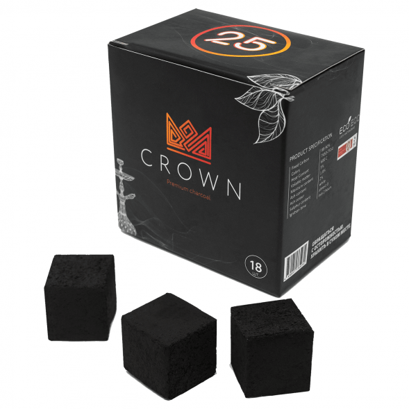 Уголь Crown (25 мм, 18 кубиков) купить в Воронеже