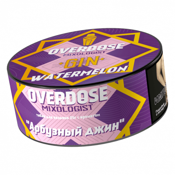 Табак Overdose - Gin Watermelon (Арбузный Джин, 25 грамм) купить в Воронеже