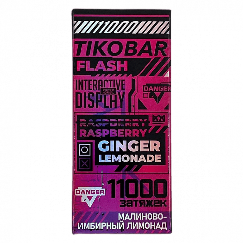 TIKOBAR FLASH - Малиново-Имбирный Лимонад (Raspberry Ginger Lemonade, 11000 затяжек) купить в Воронеже