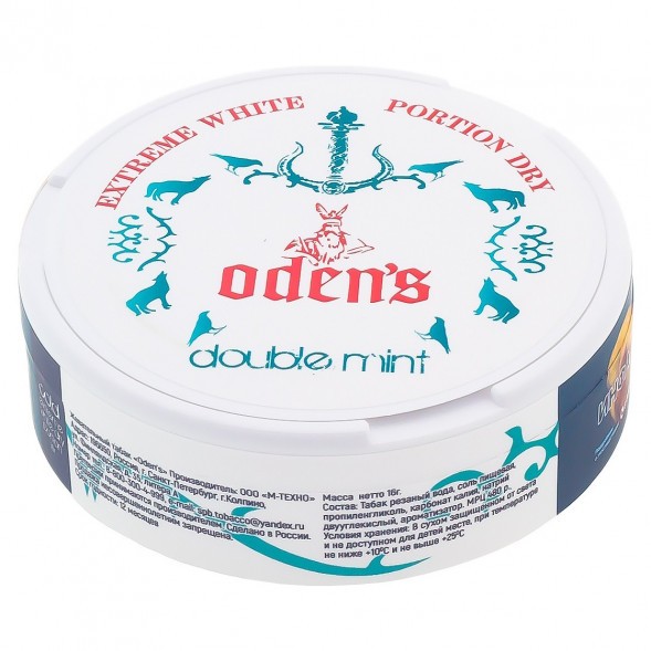 Табак жевательный ODENS - TAR Double Mint Extreme White Dry (16 грамм, Россия) купить в Воронеже