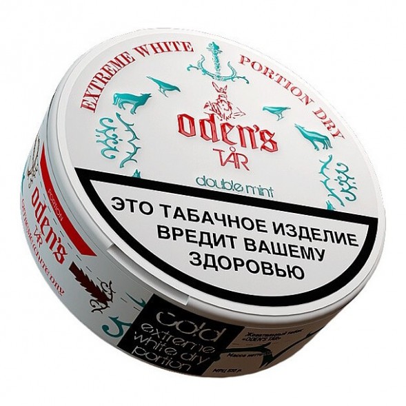 Табак жевательный ODENS - TAR Double Mint Extreme White Dry (16 грамм, Россия) купить в Воронеже