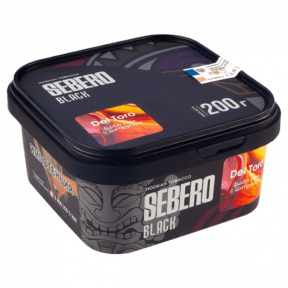 Табак Sebero Black - Del Toro (Бабл гам с Цитрусом, 200 грамм) купить в Воронеже