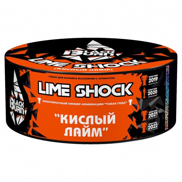 Табак BlackBurn - Lime Shock (Кислый Лайм, 100 грамм) купить в Воронеже
