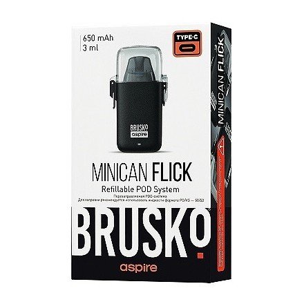 Электронная сигарета Brusko - Minican Flick (Чёрный) купить в Воронеже