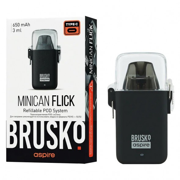 Электронная сигарета Brusko - Minican Flick (Чёрный) купить в Воронеже