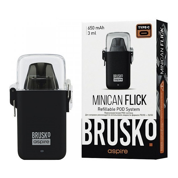 Электронная сигарета Brusko - Minican Flick (Чёрный) купить в Воронеже