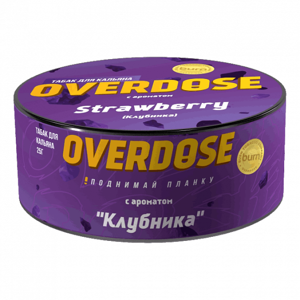 Табак Overdose - Strawberry (Клубника, 25 грамм) купить в Воронеже