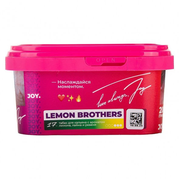 Табак Joy - Lemon Brothers (Лимон, Лайм и Ревень, 200 грамм) купить в Воронеже