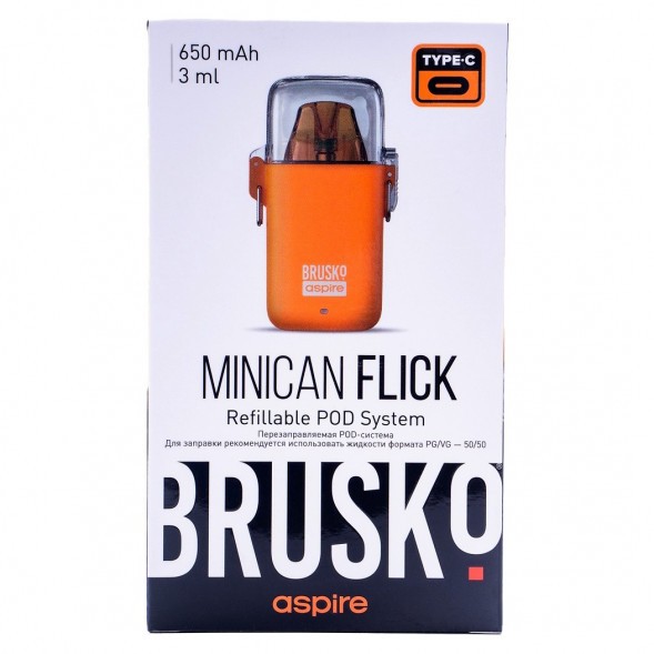 Электронная сигарета Brusko - Minican Flick (Оранжевый) купить в Воронеже