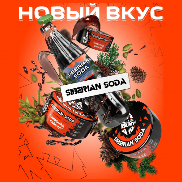 Табак BlackBurn - Siberian Soda (Лимонад Байкал, 100 грамм) купить в Воронеже