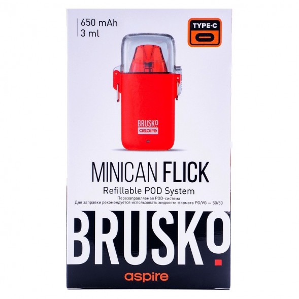 Электронная сигарета Brusko - Minican Flick (Красный) купить в Воронеже