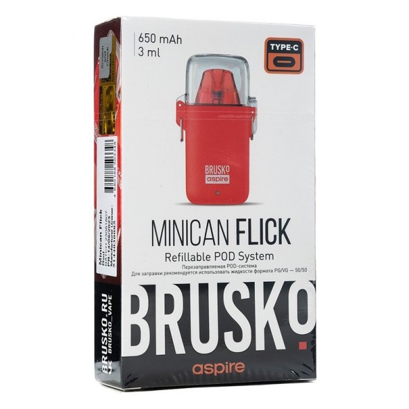 Электронная сигарета Brusko - Minican Flick (Красный) купить в Воронеже