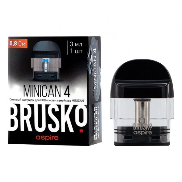 Сменный картридж Brusko - Minican 4 (0.8 Ом, Черный) купить в Воронеже