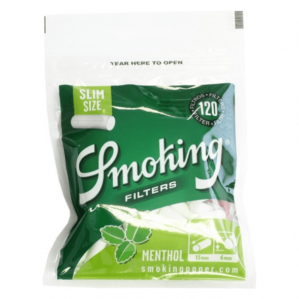 Фильтры для самокруток Smoking - Slim Menthol (120 штук, 15x6 мм) купить в Воронеже