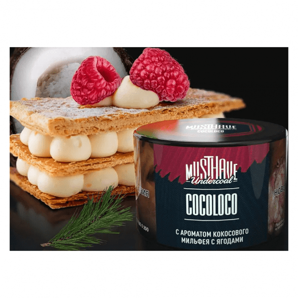 Табак Must Have - Cocoloco (Кокосовый Мильфей с Ягодами, 40 грамм) купить в Воронеже
