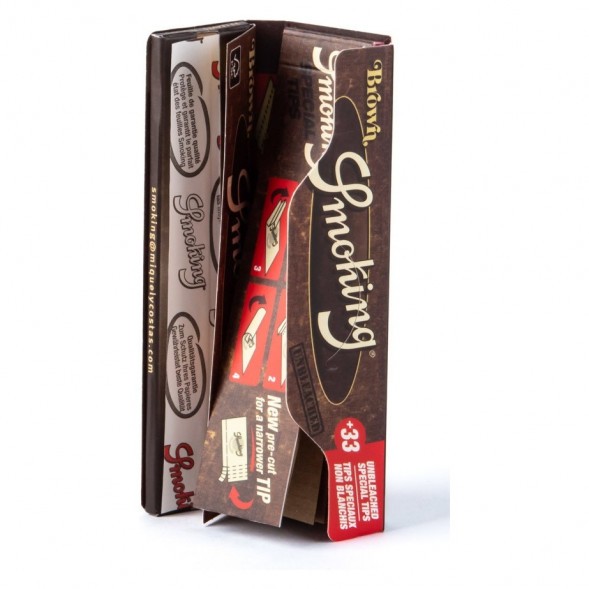 Бумага для самокруток Smoking - King Size Brown + Filter Tips (110х44 мм, 33 штуки) купить в Воронеже