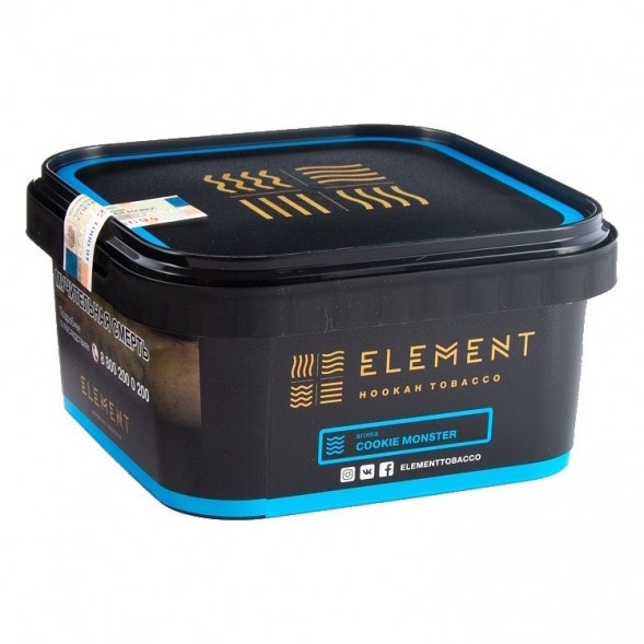 Табак Element Вода - Cookie Monster (Земляничное Печенье, 200 грамм) купить в Воронеже