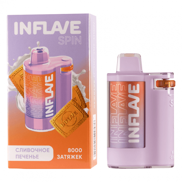 INFLAVE SPIN - Сливочное Печенье (8000 затяжек) купить в Воронеже