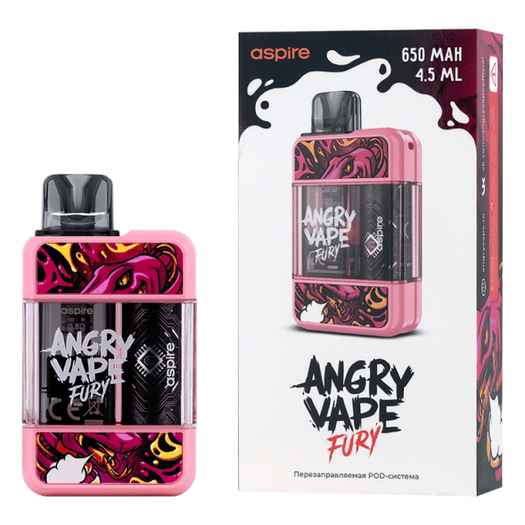 Электронная сигарета Brusko - Angry Vape Fury (650 mAh, Розовый) купить в Воронеже