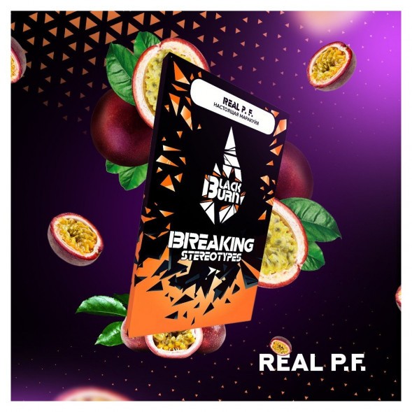 Табак BlackBurn - Real P.F. (Настоящая Маракуйя, 100 грамм) купить в Воронеже