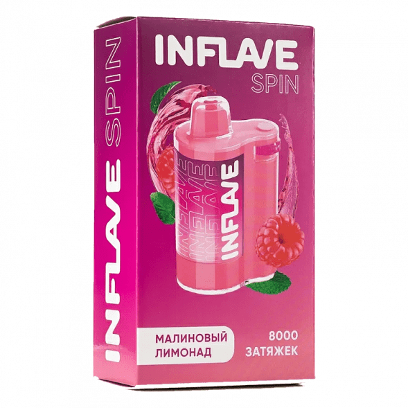 INFLAVE SPIN - Малиновый Лимонад (8000 затяжек) купить в Воронеже