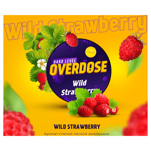 Табак Overdose - Wild Strawberry (Дикая Земляника, 25 грамм) купить в Воронеже