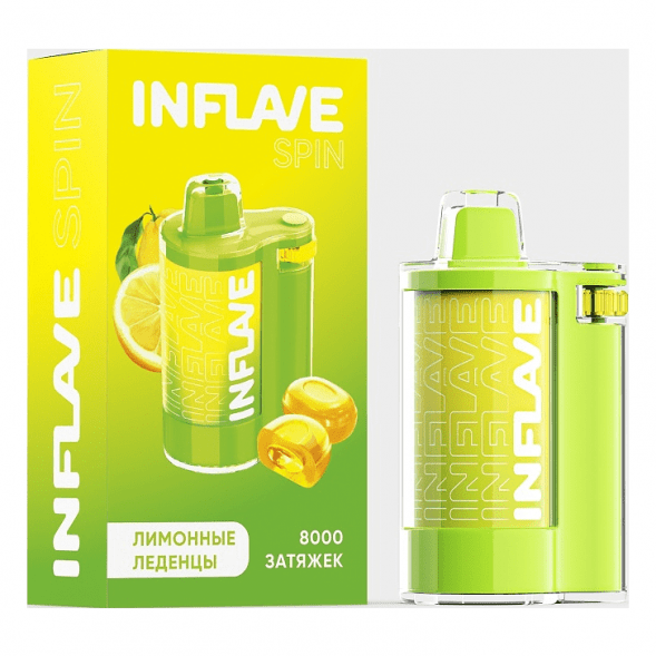 INFLAVE SPIN - Лимонные Леденцы (8000 затяжек) купить в Воронеже