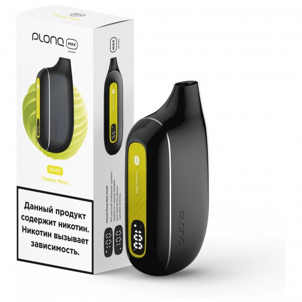 PLONQ MAX SMART - Лимон Мята (8000 затяжек) купить в Воронеже