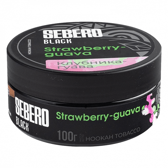 Табак Sebero Black - Strawberry Guava (Клубника и Гуава, 100 грамм) купить в Воронеже