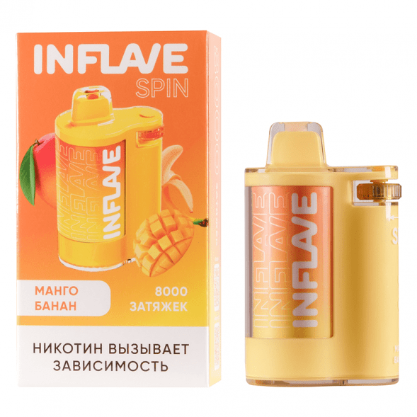 INFLAVE SPIN - Манго Банан (8000 затяжек) купить в Воронеже