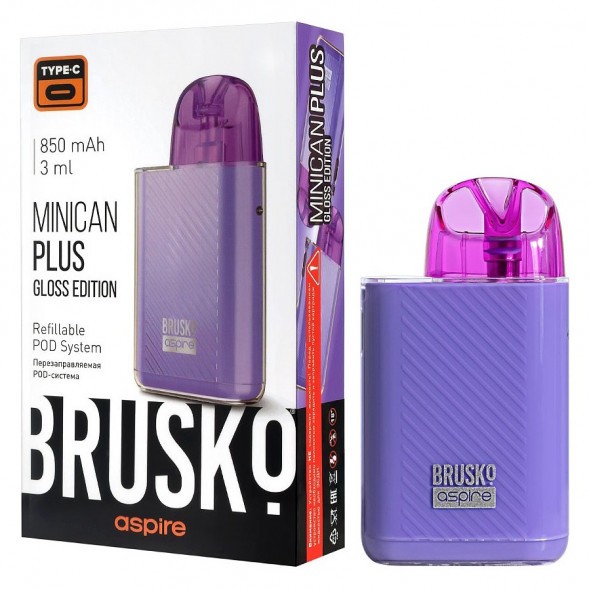 Электронная сигарета Brusko - Minican Plus Gloss Edition (850 mAh, Фиолетовый) купить в Воронеже