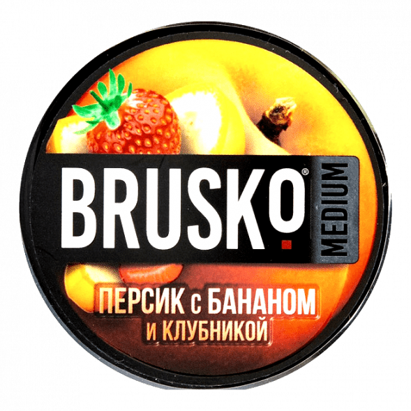 Смесь Brusko Medium - Персик с Бананом и Клубникой (50 грамм) купить в Воронеже