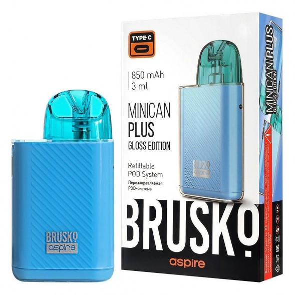 Электронная сигарета Brusko - Minican Plus Gloss Edition (850 mAh, Синий) купить в Воронеже