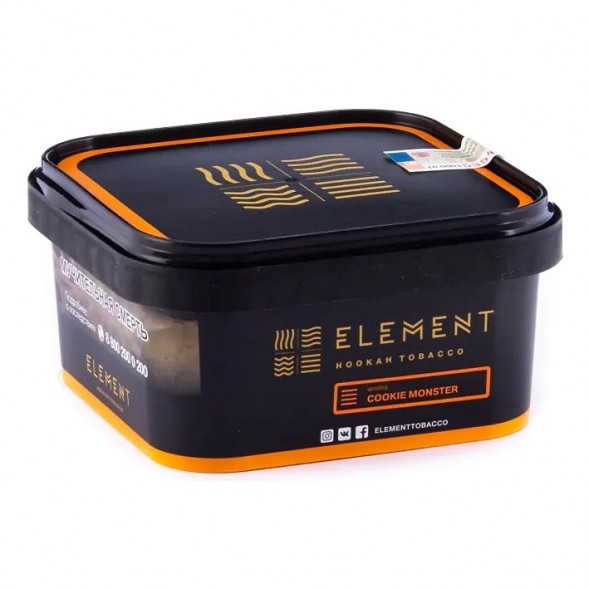 Табак Element Земля - Cookie Monster NEW (Земляничное Печенье, 200 грамм) купить в Воронеже
