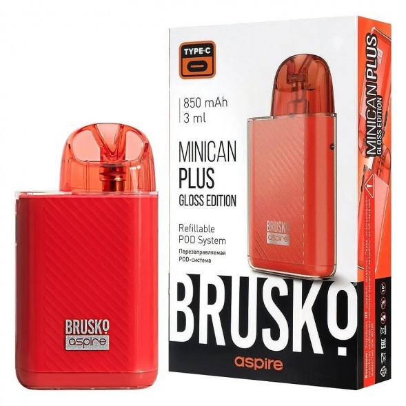 Электронная сигарета Brusko - Minican Plus Gloss Edition (850 mAh, Красный) купить в Воронеже