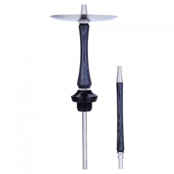 Кальян UNION - Sleek Standart Black Silver (Чёрный с Серебром, Без Колбы) купить в Воронеже