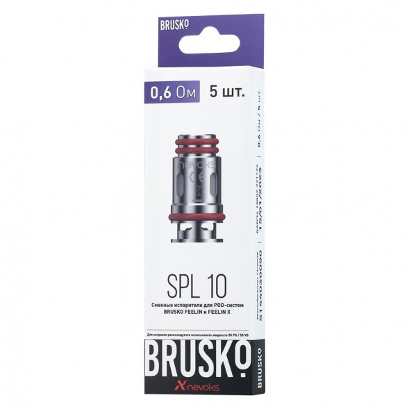 Испарители для Brusko Feelin (SPL-10, 0.6 Ом, 5 шт.) купить в Воронеже