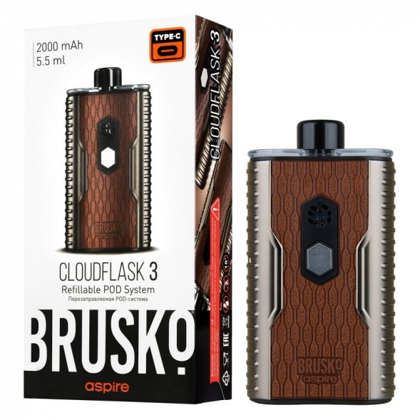 Электронная сигарета Brusko - Cloudflask 3 (Коричневый) купить в Воронеже