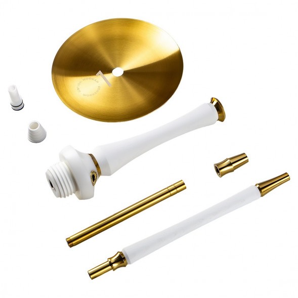 Кальян UNION - Sleek PVD White (Белый, Без Колбы) купить в Воронеже