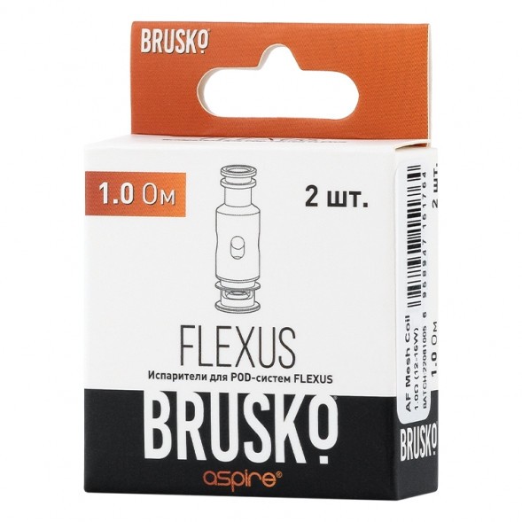Испарители для Brusko Flexus (AF Mesh Coil, 1 Ом, 2 шт.) купить в Воронеже