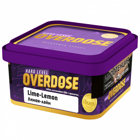 Табак Overdose - Lime-Lemon (Лимон и Лайм, 200 грамм) купить в Воронеже
