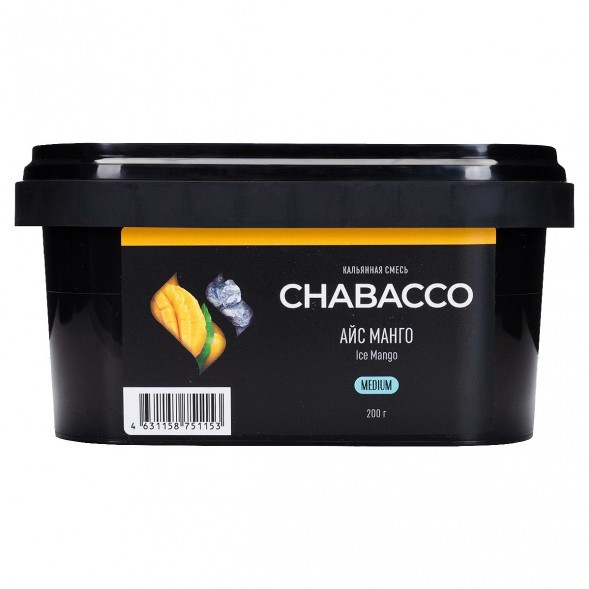 Смесь Chabacco MEDIUM - Ice Mango (Айс Манго, 200 грамм) купить в Воронеже