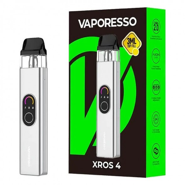 Электронная сигарета Vaporesso XROS 4 - Silver (Серебряная) купить в Воронеже