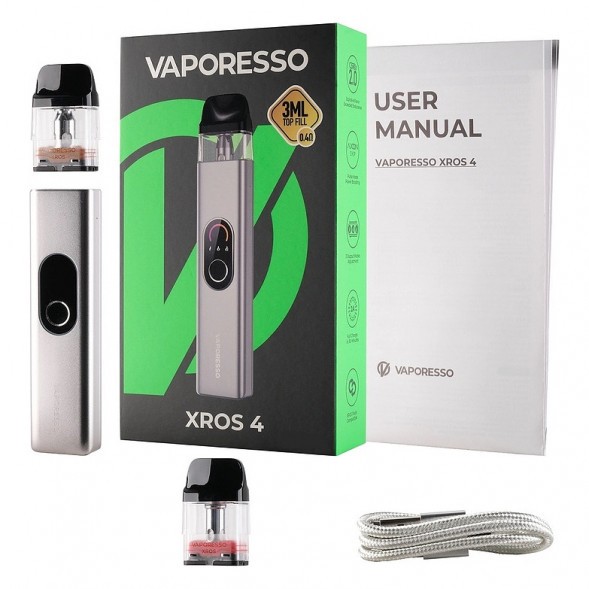 Электронная сигарета Vaporesso XROS 4 - Silver (Серебряная) купить в Воронеже