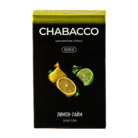 Смесь Chabacco MEDIUM - Lemon-Lime (Лимон - Лайм, 50 грамм) купить в Воронеже