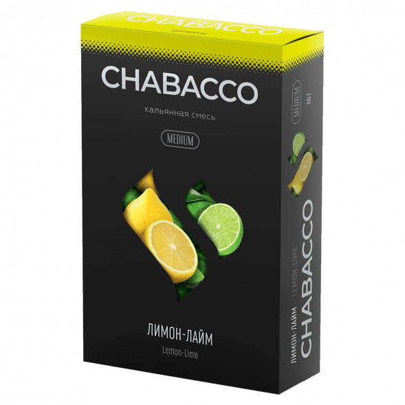 Смесь Chabacco MEDIUM - Lemon-Lime (Лимон - Лайм, 50 грамм) купить в Воронеже