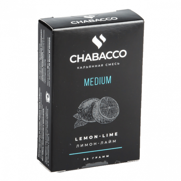 Смесь Chabacco MEDIUM - Lemon-Lime (Лимон - Лайм, 50 грамм) купить в Воронеже